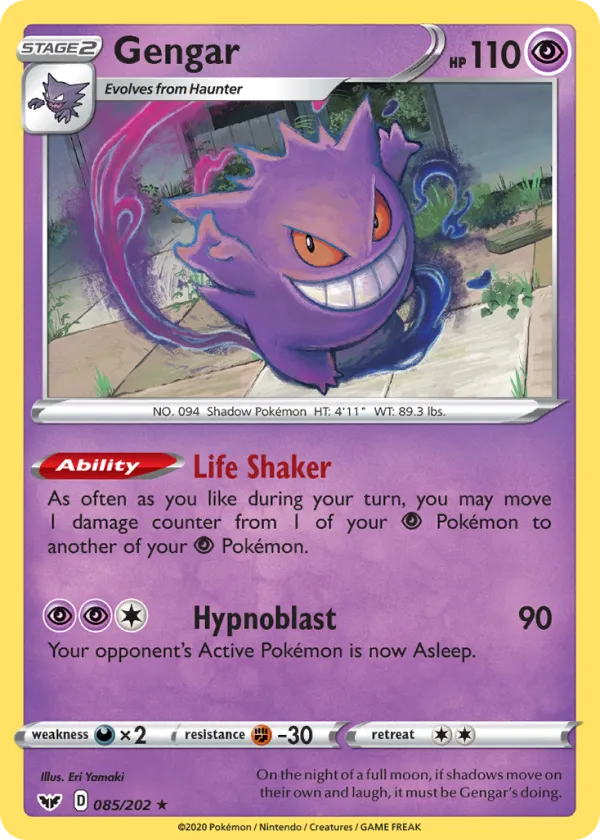 Gengar Pokémon Sword & Shield #85 Holo