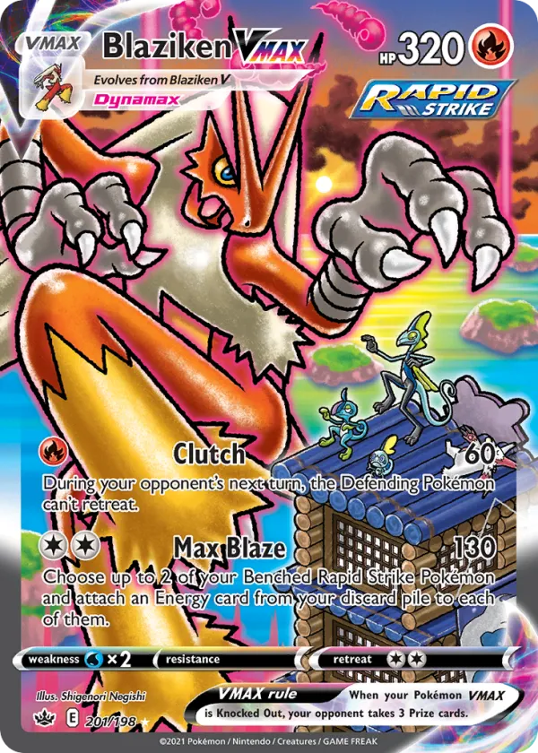 Blaziken VMAX Pokémon Chilling Reign #201 Holo