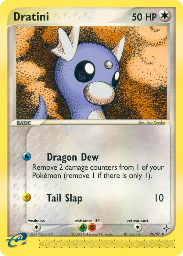 Dratini Pokémon Dragon #26 Reverse Holo