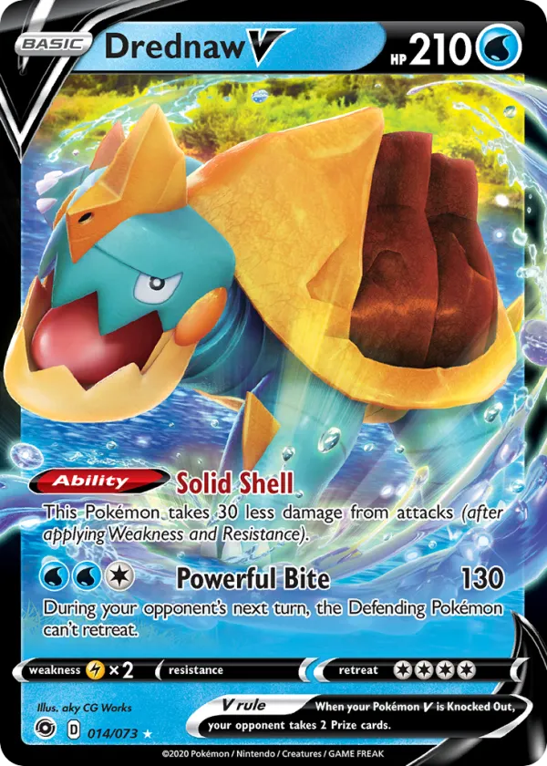 Drednaw V Pokémon Champion's Path #14 Holo