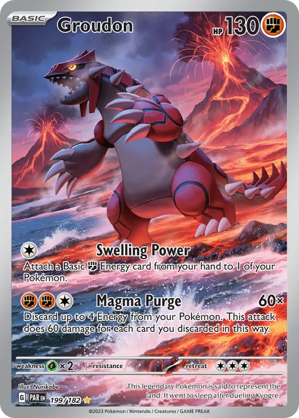 Groudon Pokémon Paradox Rift #199 Holo