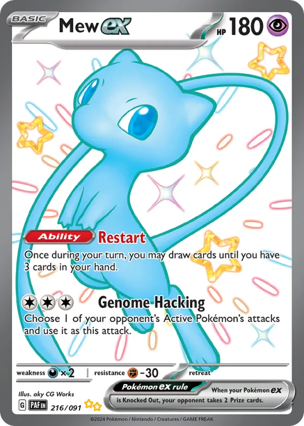 Mew ex Pokémon Paldean Fates #216 Holo
