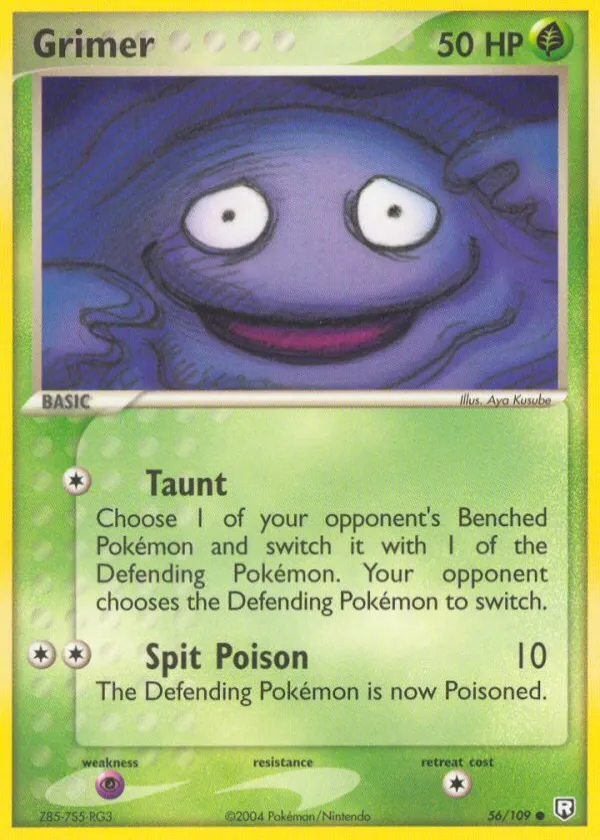 Grimer Pokémon Team Rocket Returns #56 Reverse Holo