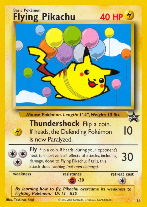 Flying Pikachu Pokémon Wizards Black Star Promos #25