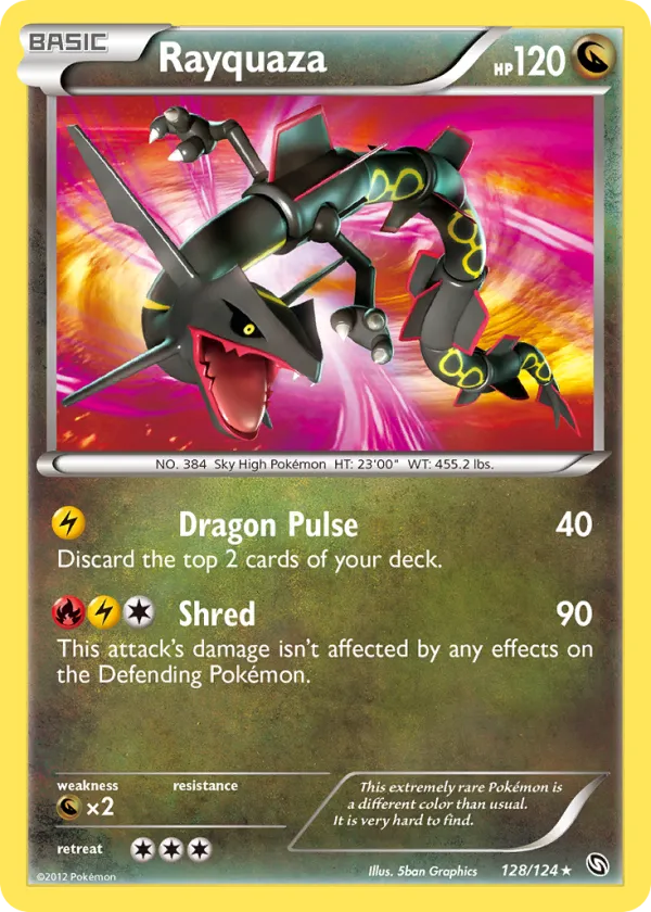 Rayquaza Pokémon Dragons Exalted #128 Holo