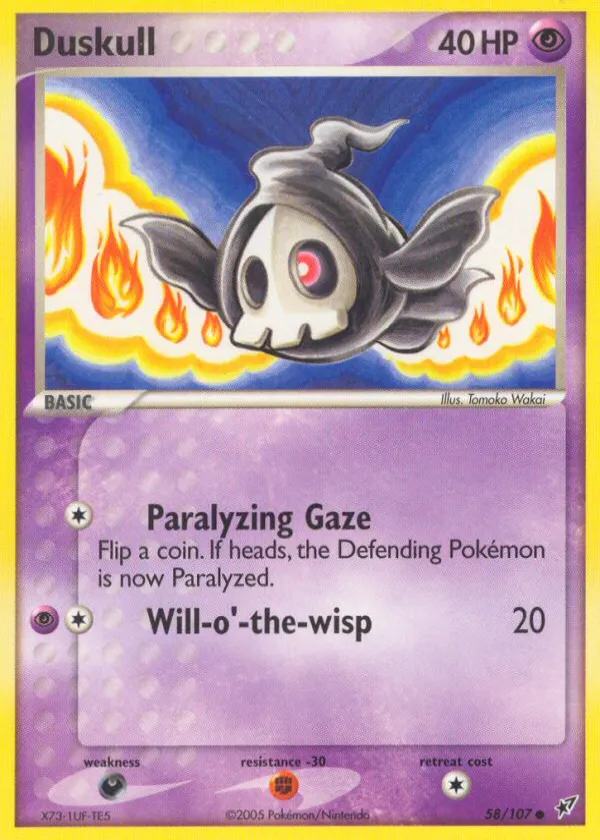 Duskull Pokémon Deoxys #58 Reverse Holo