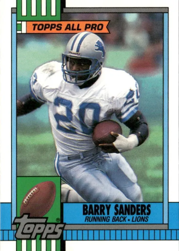 Barry Sanders 1990 Topps Football Tiffany #352