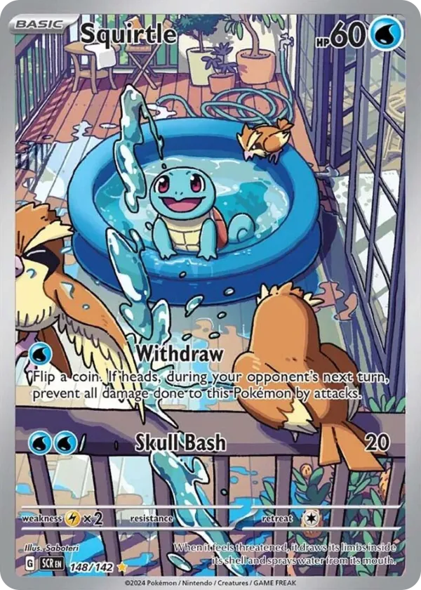 Squirtle Pokémon Stellar Crown #148 Holo