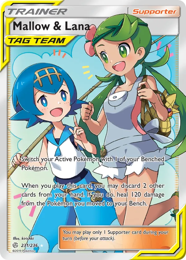 Mallow & Lana Pokémon Cosmic Eclipse #231 Holo