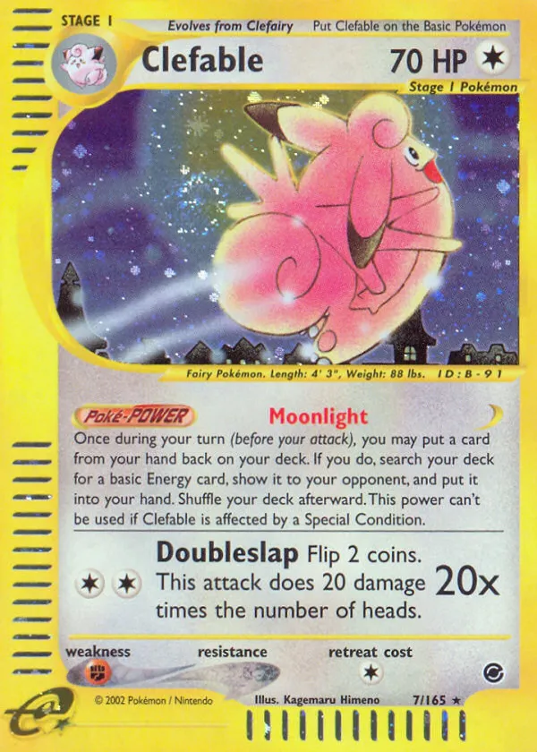 Clefable Pokémon Expedition Base Set #7 Holo