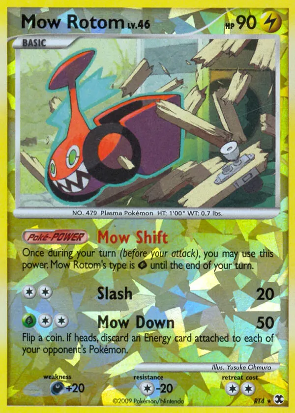 Mow Rotom Pokémon Rising Rivals #RT4 Reverse Holo