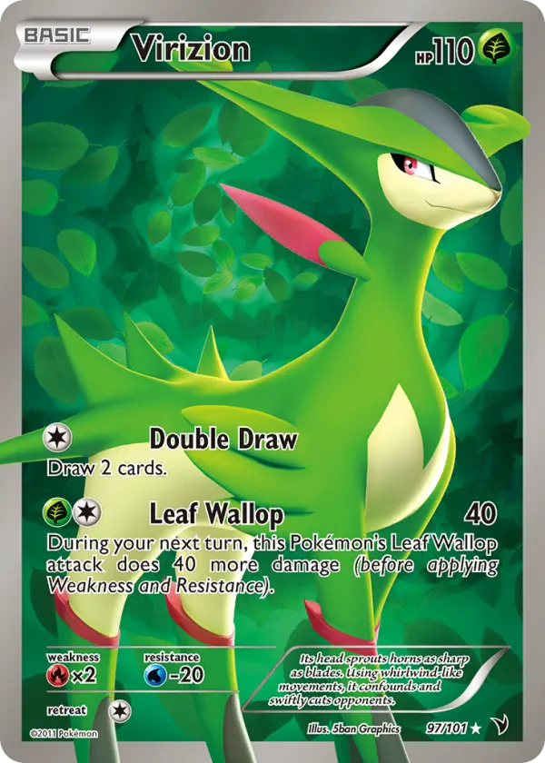 Virizion Pokémon Noble Victories #97 Holo