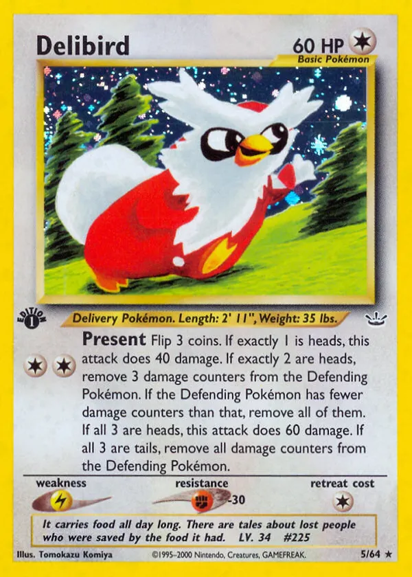 Delibird Pokémon Neo Revelation #5 Unlimited Holo