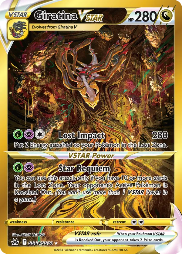 Giratina VSTAR Pokémon Crown Zenith Galarian Gallery #GG69 Holo