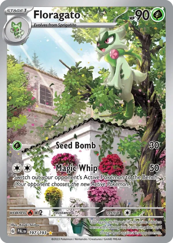 Floragato Pokémon Paldea Evolved #197 Holo