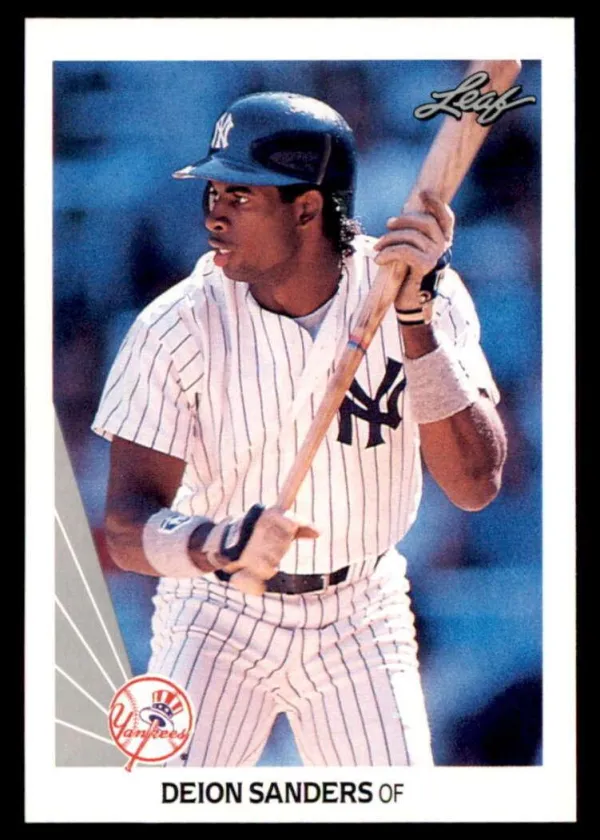 Deion Sanders 1990 Leaf Baseball #359