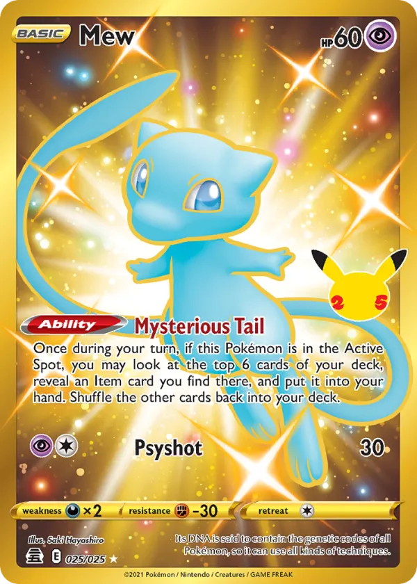 Mew Pokémon Celebrations #25 Holo