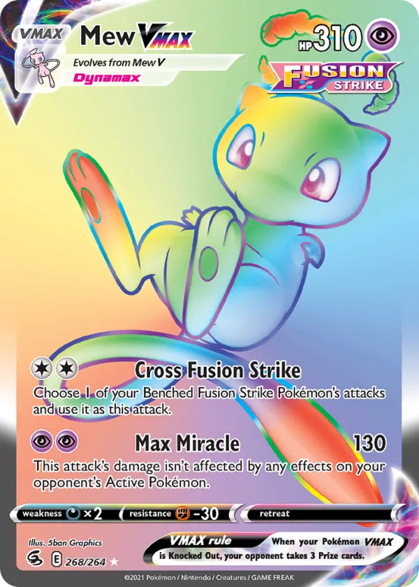 Mew VMAX Pokémon Fusion Strike #268 Holo