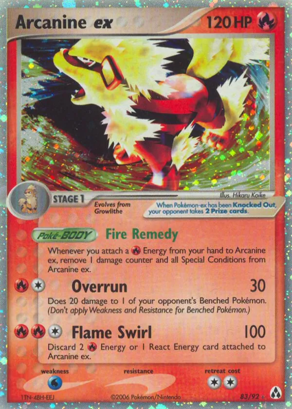 Arcanine ex Pokémon Legend Maker #83 Holo