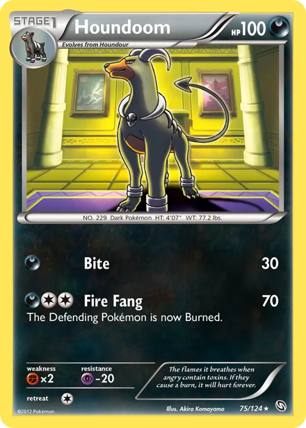 Houndoom Pokémon Dragons Exalted #75 Reverse Holo