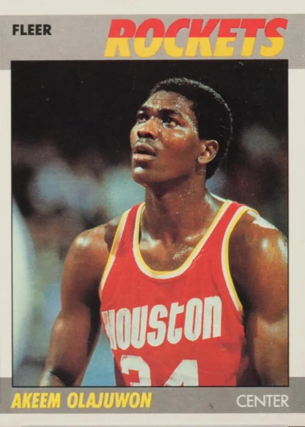 Hakeem Olajuwon 1987 Fleer Basketball #80