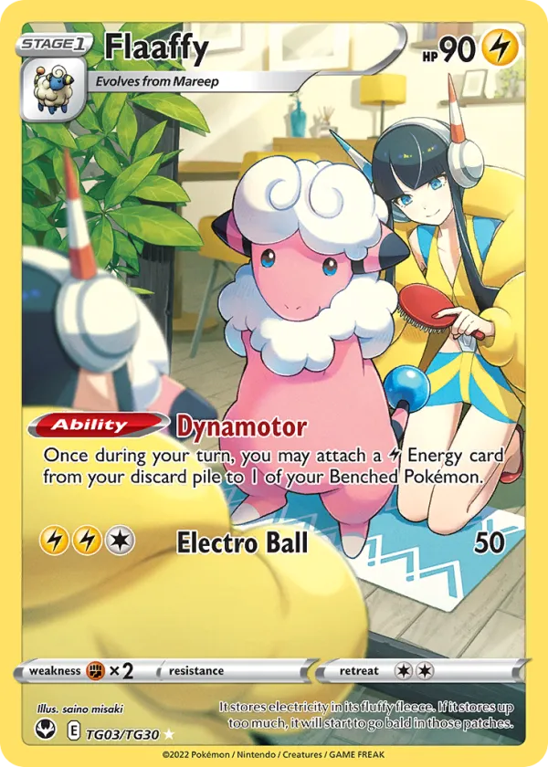 Flaaffy Pokémon Silver Tempest Trainer Gallery #TG03 Holo