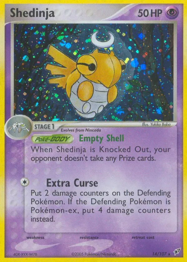 Shedinja Pokémon Deoxys #14 Reverse Holo