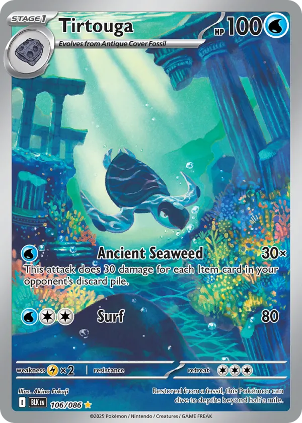 Tirtouga Pokémon Black Bolt #106 Holo