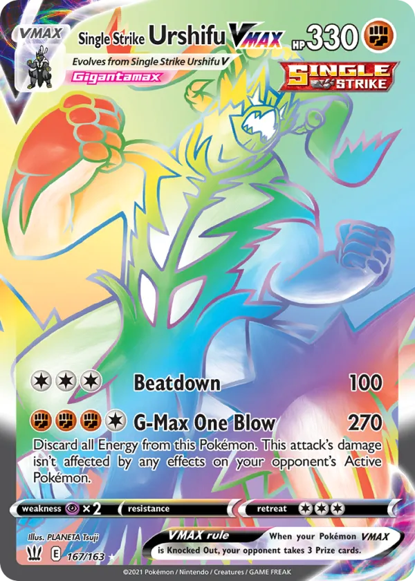 Single Strike Urshifu VMAX Pokémon Battle Styles #167 Holo