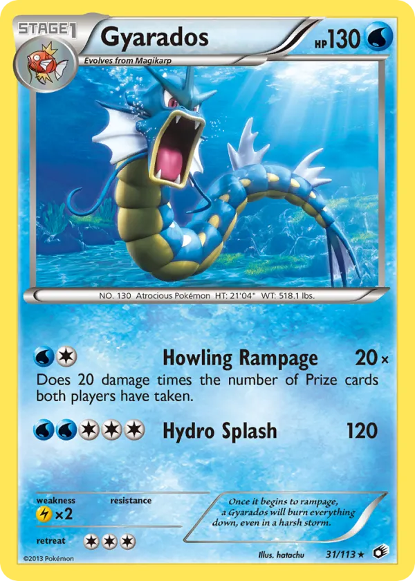 Gyarados Pokémon Legendary Treasures #31 Reverse Holo