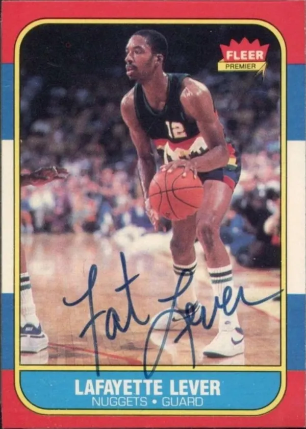 Lafayette Lever 1986 Fleer Autograph Basketball #63