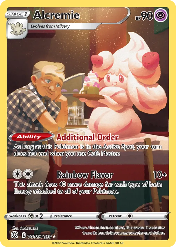 Alcremie Pokémon Brilliant Stars Trainer Gallery #TG08 Holo