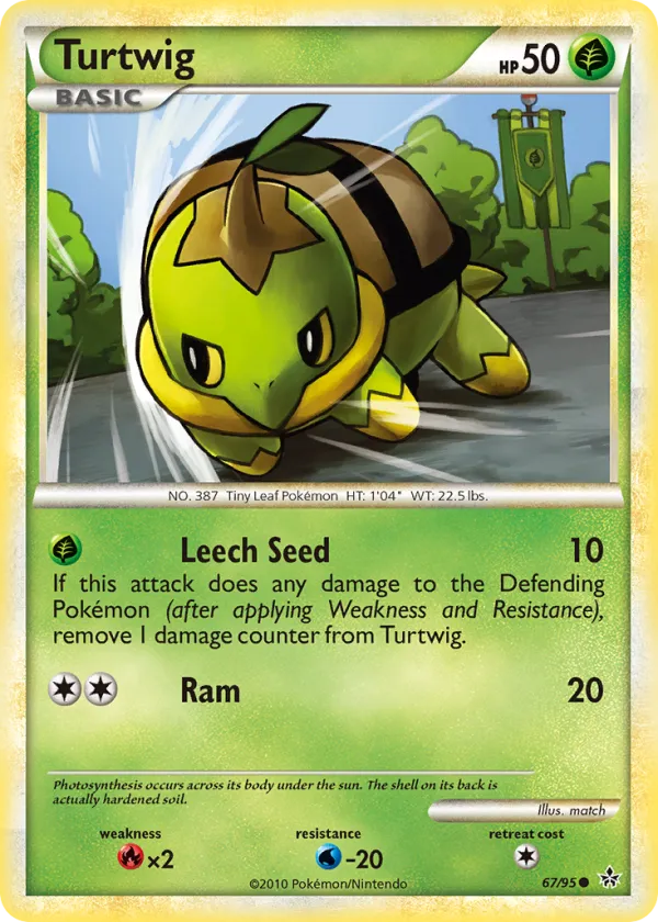 Turtwig Pokémon HS—Unleashed #67 Reverse Holo