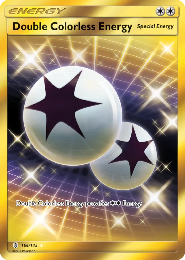 Double Colorless Energy Pokémon Guardians Rising #166 Holo