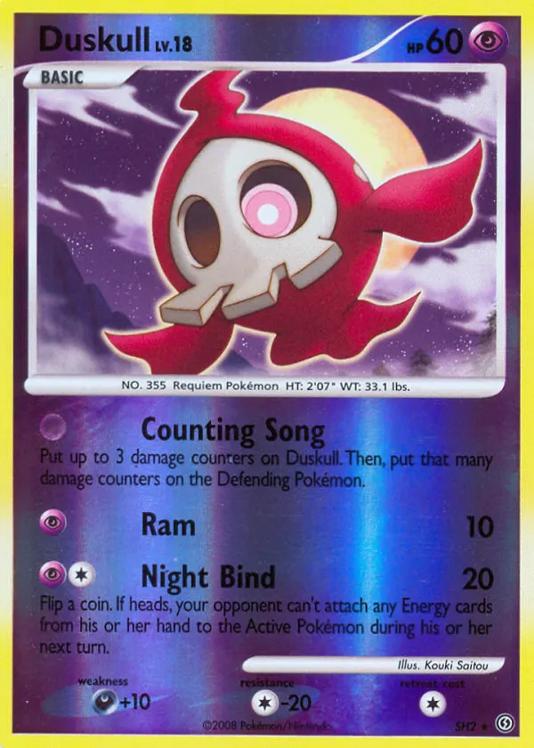 Duskull Pokémon Stormfront #SH2 Reverse Holo