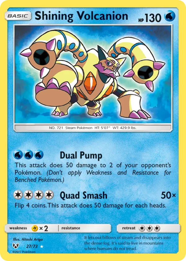 Shining Volcanion Pokémon Shining Legends #27 Holo