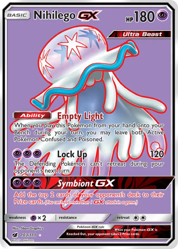 Nihilego-GX Pokémon Crimson Invasion #103 Holo