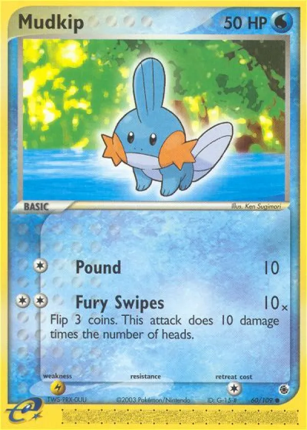Mudkip Pokémon Ruby & Sapphire #60 Reverse Holo