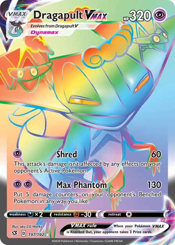 Dragapult VMAX Pokémon Rebel Clash #197 Holo
