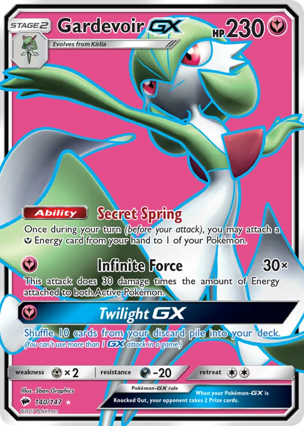 Gardevoir-GX Pokémon Burning Shadows #140 Holo