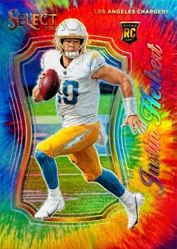 Justin Herbert 2020 Panini Select Certified Rookie Football Tie Dye #SCR-4
