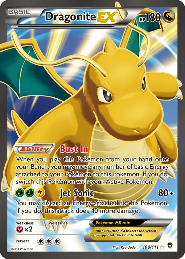 Dragonite-EX Pokémon Furious Fists #108 Holo