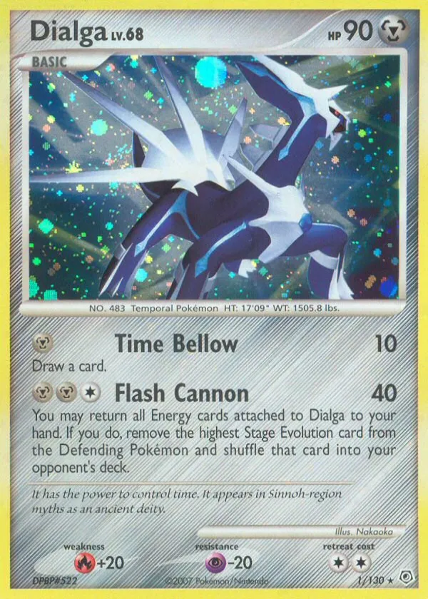 Dialga Pokémon Diamond & Pearl #1 Reverse Holo