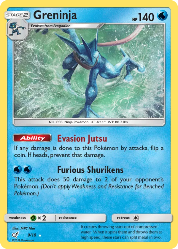 Greninja Pokémon Detective Pikachu #9 Holo