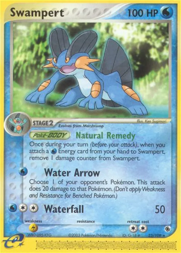 Swampert Pokémon Ruby & Sapphire #23 Reverse Holo