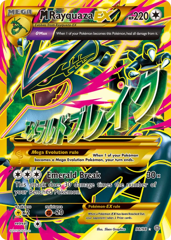 M Rayquaza-EX Pokémon Ancient Origins #98 Holo