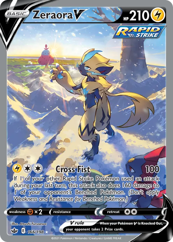 Zeraora V Pokémon Chilling Reign #166 Holo