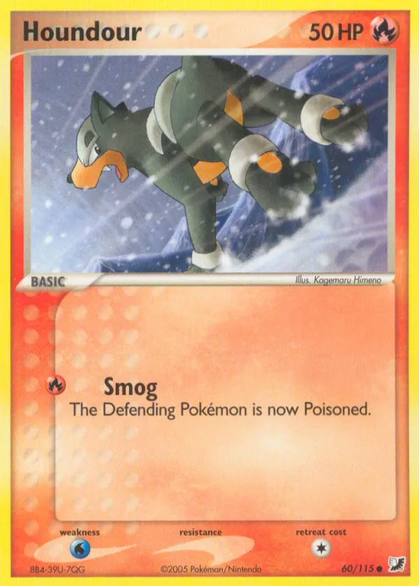 Houndour Pokémon Unseen Forces #60 Reverse Holo