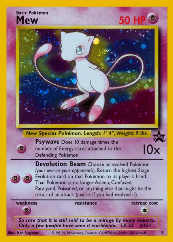 Mew Pokémon Wizards Black Star Promos #9 Holo