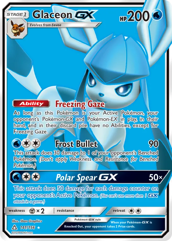 Glaceon-GX Pokémon Ultra Prism #141 Holo